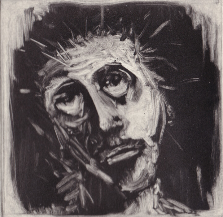 Gravures & estampes intitulée "POSTURE" par Dominique Keruzec (Maho), Œuvre d'art originale, Monotype