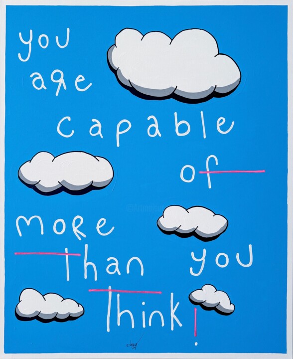 You are capable 绘画, 43.3x35.4 in