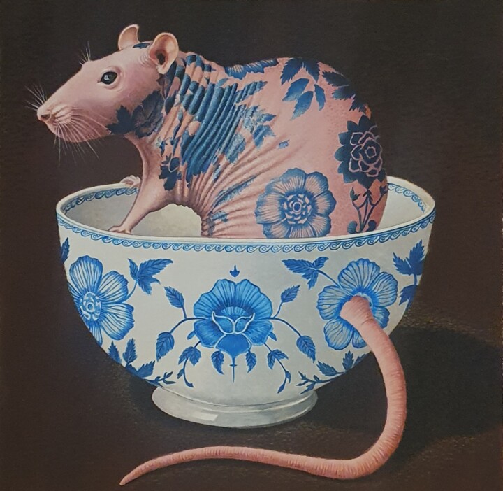 绘画,  15.4x15.4 in 