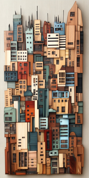 Urban Layers: A Dense Cityscape Inspired by Organic Growth Digital Arts