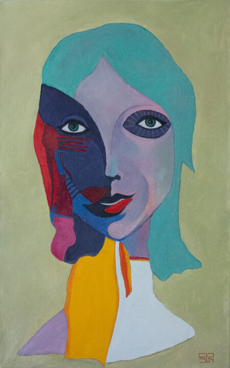 Painting titled "J.B." by Stas Prokhortsev Stanislav Prokhortsev, Original Artwork, Oil