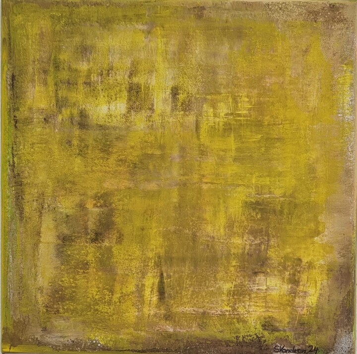 Peinture intitulée "Yellow Sign" par Sigrid Vondran, Œuvre d'art originale, Acrylique Monté sur Châssis en bois