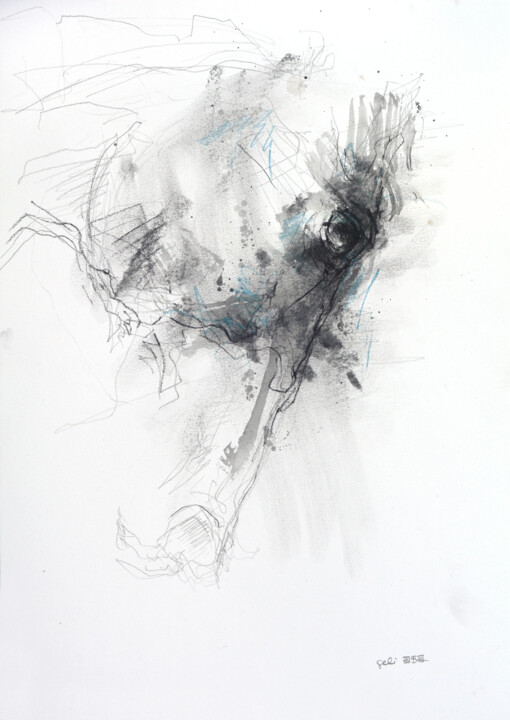 Peinture intitulée "Expression 25t" par Benedicte Gele, Œuvre d'art originale, Aquarelle