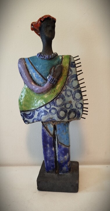 La Main sur le Coeur 彫刻, 9.8x3.9 in