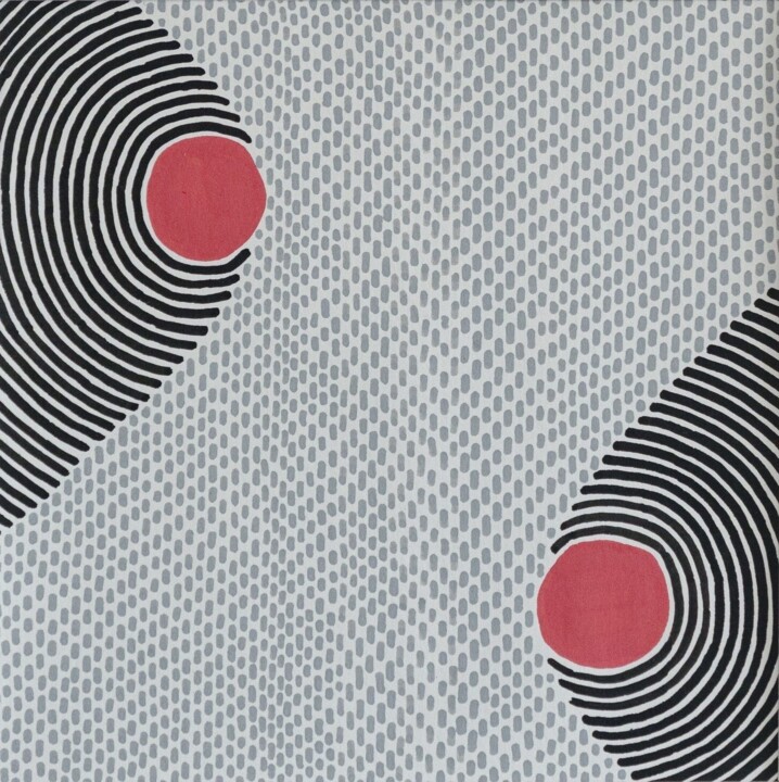 Petites ondulations no. 3 绘画, 7.9x7.9 in