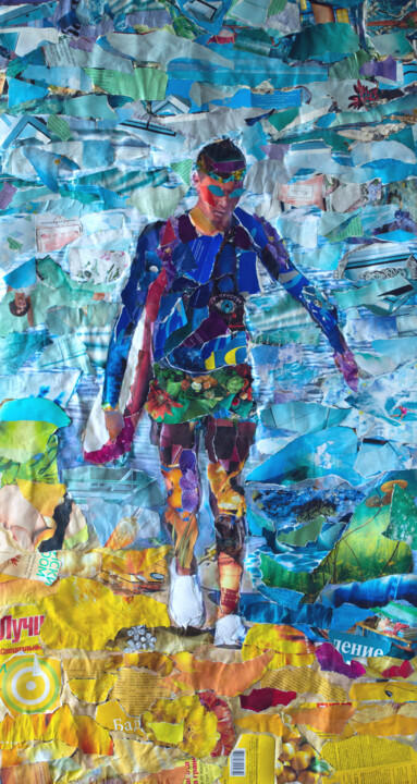 Surfer Painting, 40.2x21.3 in