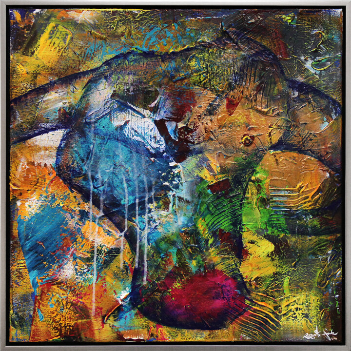 绘画,  27.6x27.6 in 
