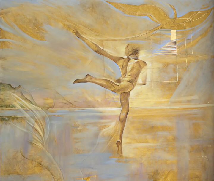 With the autumn sun. oil, canvas Tablo, 63x55,1 in