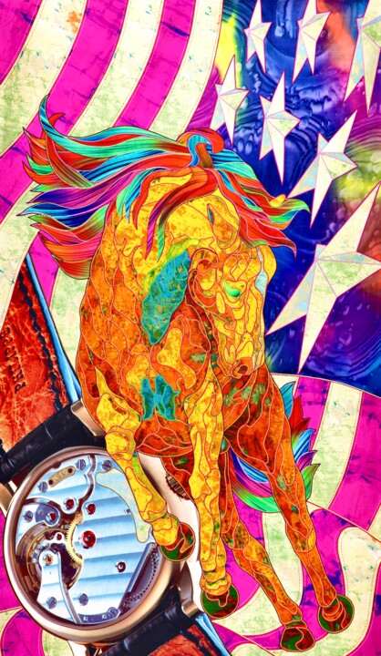 Time 纺织艺术, 58x34 in
