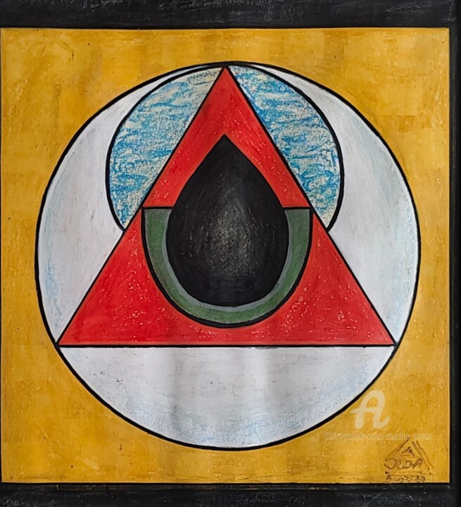Drawing titled "Earth, Water, Fire,…" by Suddha Sama, Original Artwork, Acrylic