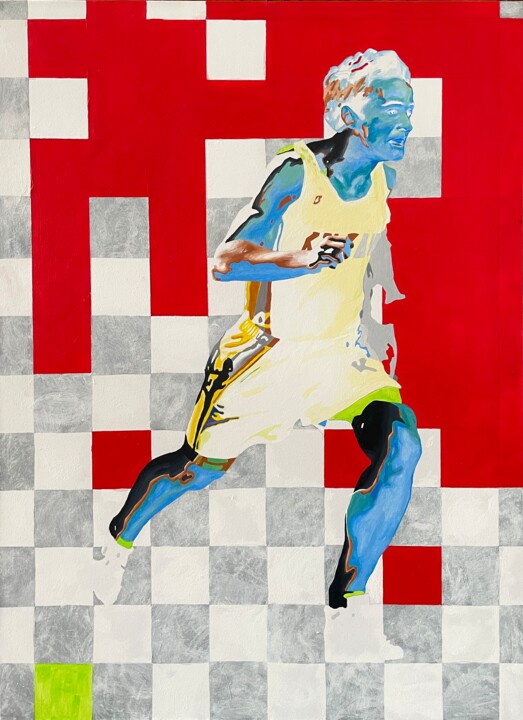 Peinture intitulée "On the road 1" par Leonid Varushkin, Œuvre d'art originale, Acrylique