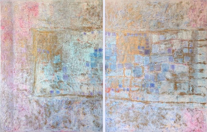 Evocation - diptyque Pittura, 51,2x78,7 in