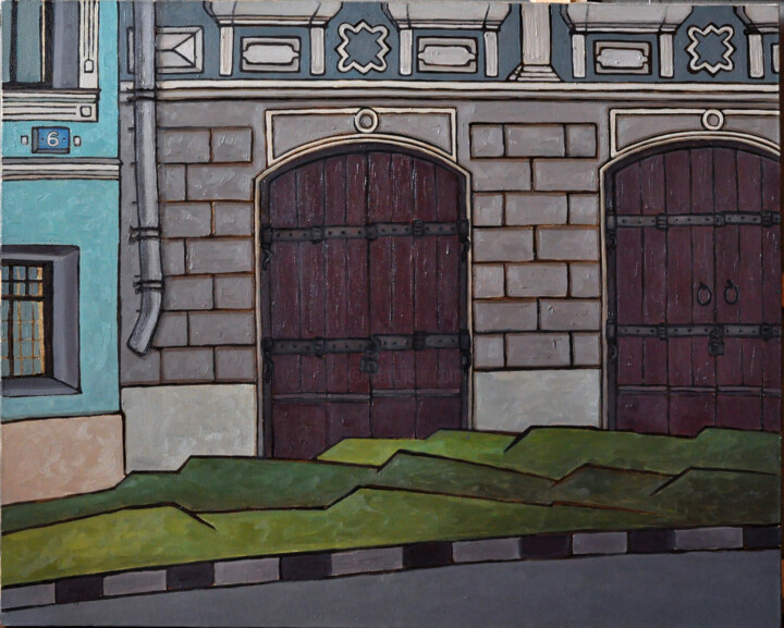 School Street, old Moscow Malarstwo, 31,5x39,4 in