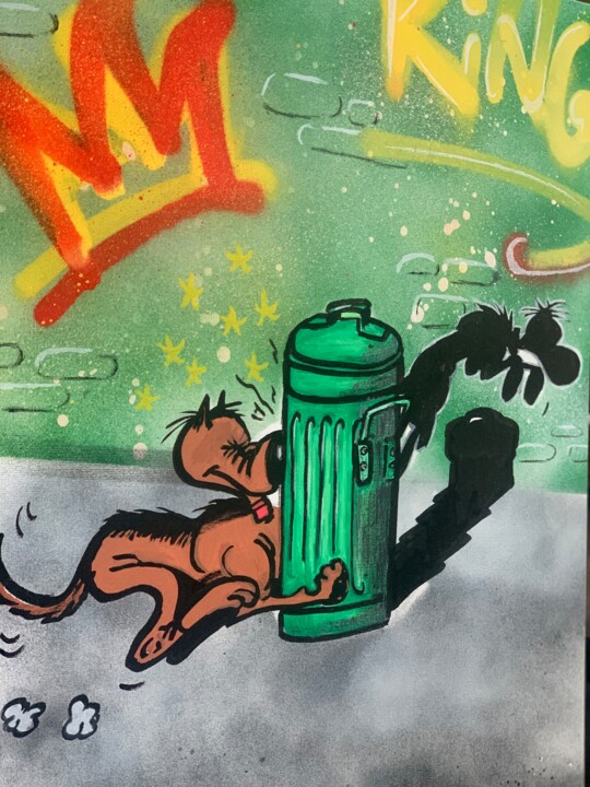 Rantanplan Schilderij, 19,7x15,8 in