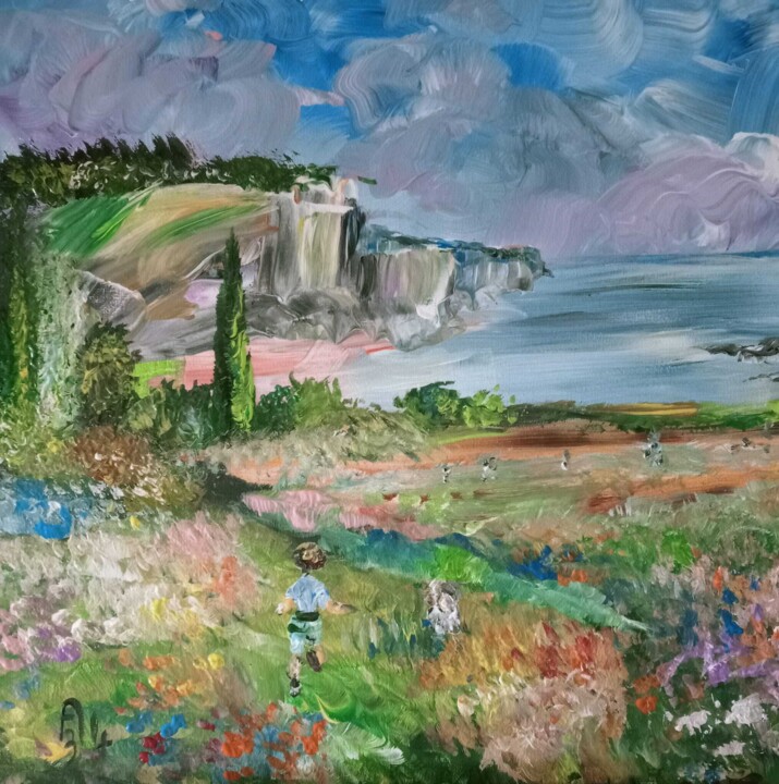 Peinture intitulée "Une journée de natu…" par Audran, Œuvre d'art originale, Acrylique