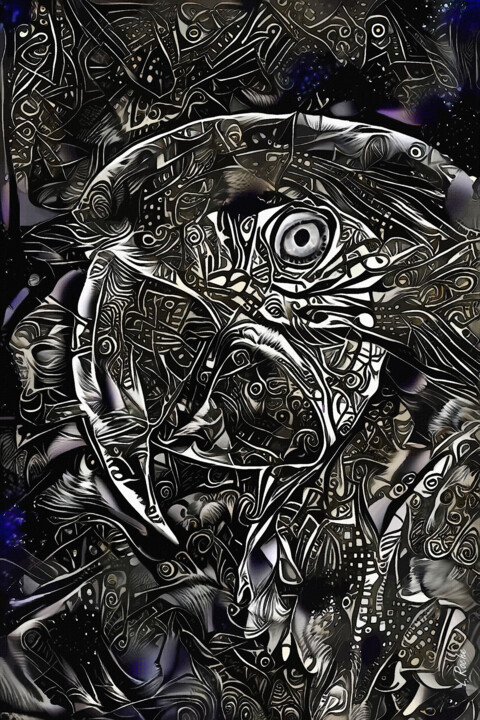 Painting titled "Coco 24" by L.Roche, Original Artwork, Acrylic Mounted on Other rigid panel