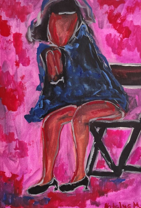 Should we love again or not? 绘画, 11.7x8.3 in