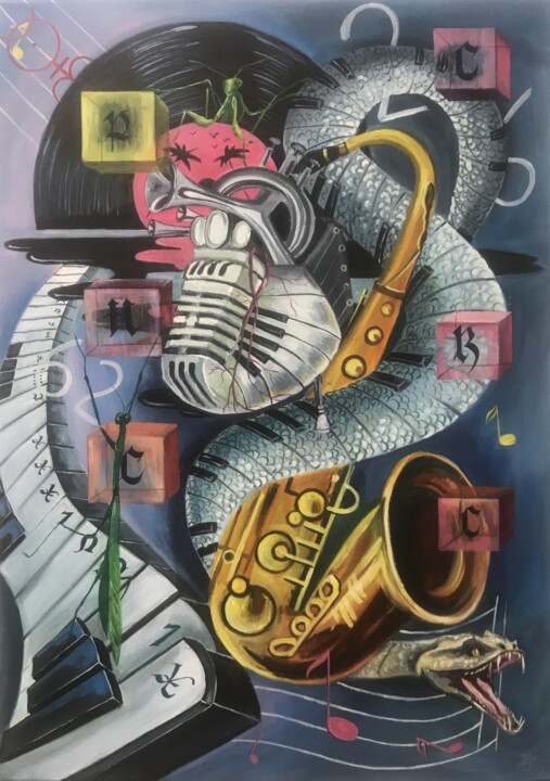 Rhythmus vitae 绘画, 27.6x19.7 in