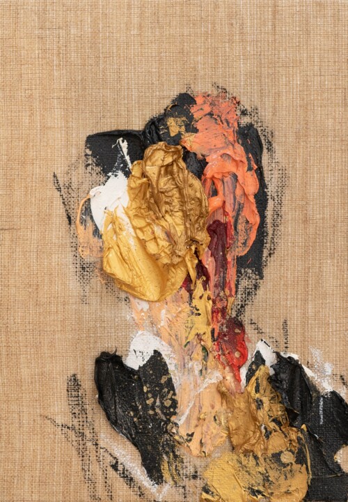 Gold Portrait work Pittura, 8,9x6,2 in