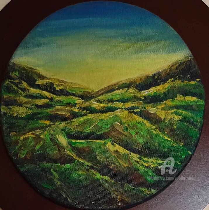 Painting titled "Far very far" by Suddha Sama, Original Artwork, Acrylic