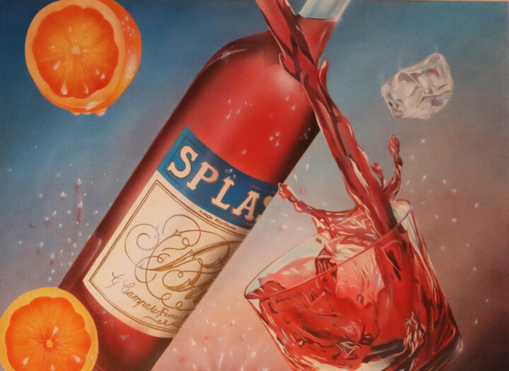 Painting titled "SPLASH" by Manuela Winteler, Original Artwork, Airbrush