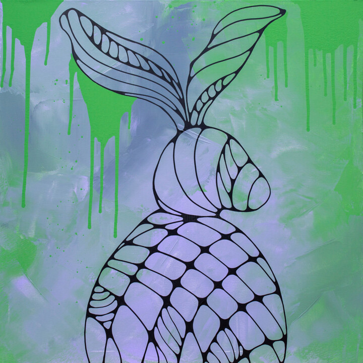 Rabbit 绘画, 31.5x31.5 in