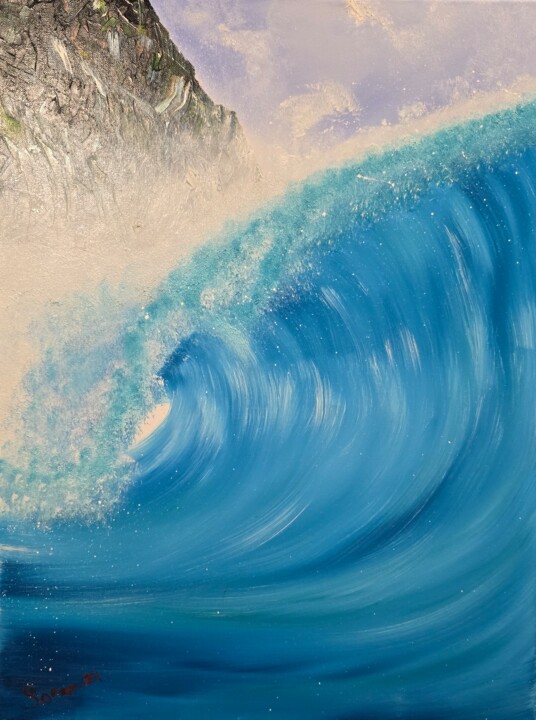 Big wave Pittura, 24x18 in