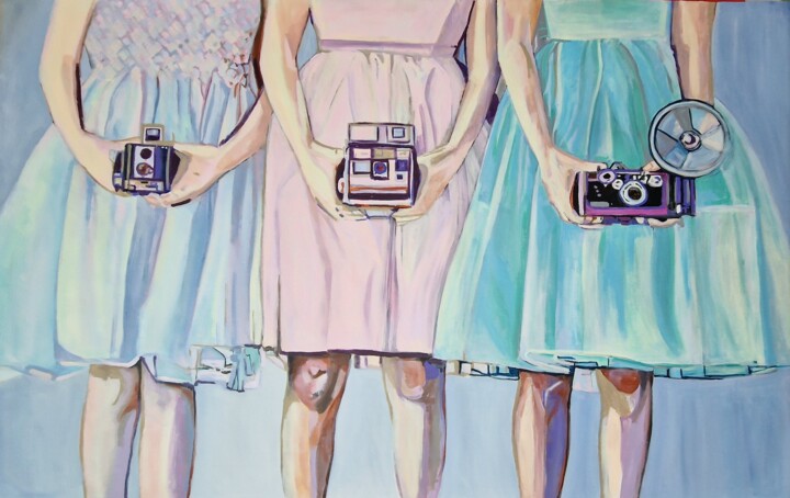 Vintage girls / 155 x 100,5 x 0,1 cm Tablo, 39,6x61 in