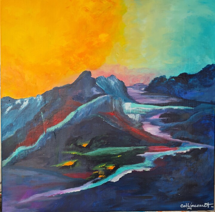 L'Ile Mystérieuse 绘画, 23.6x23.6 in