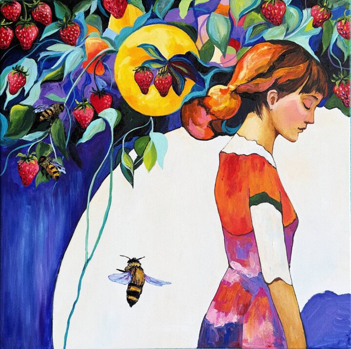 Surrealism of sleep 绘画, 19.7x19.7 in