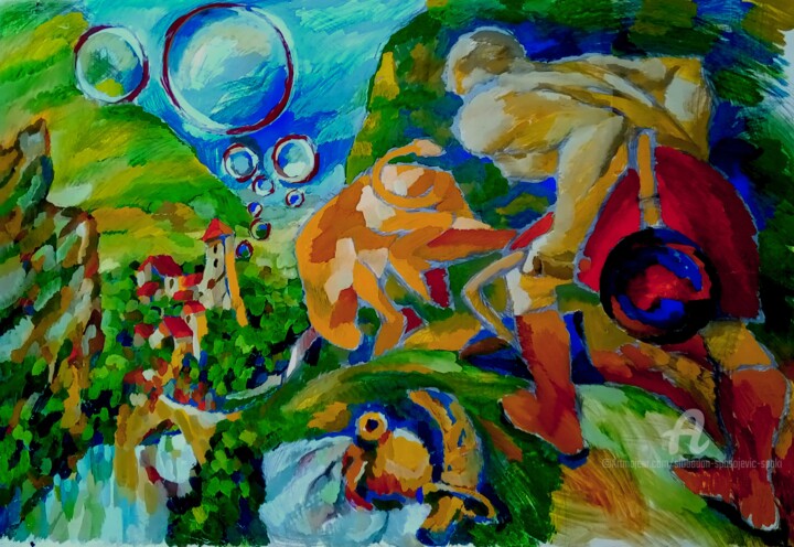 Deneigement des routes 绘画, 15.8x23.6 in