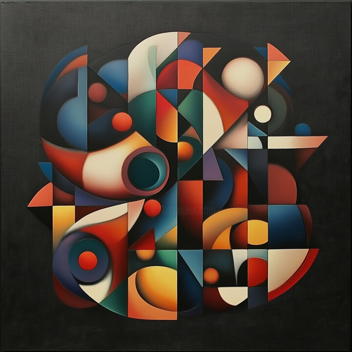 Digital Arts titled "Refined Geometric C…" by Alberto Capitani, Original Artwork, AI generated image