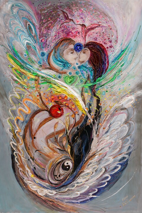 Peinture intitulée "Dreams of Chagall.…" par Elena Kotliarker, Œuvre d'art originale, Acrylique