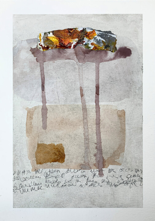 Painting titled "So vergänglich und…" by Claudia König (koenigsfigurine), Original Artwork, Watercolor