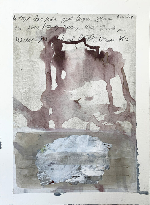 Painting titled "Himmel und Erde (He…" by Claudia König (koenigsfigurine), Original Artwork, Watercolor