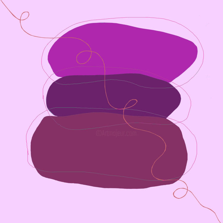 Zen Minimalism. Nature. Stones 9 - Print Digitale Kunst, 31,5x31,5 in
