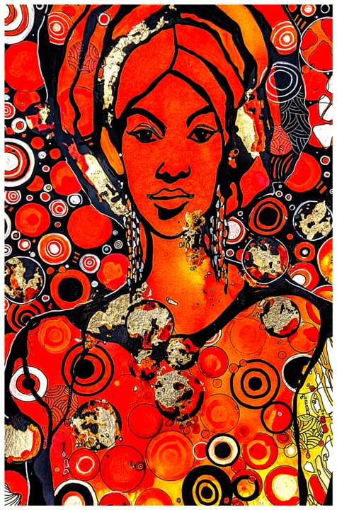 Peinture intitulée "AUFRECHT" par Ute Kleist, Œuvre d'art originale, Acrylique