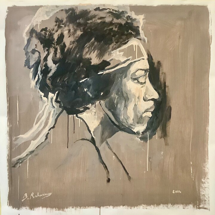 Portrait de profil Hendrix Tablo, 39,4x39,4 in