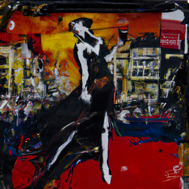 Une sortie dans les ruines Pittura, 47,2x47,2 in