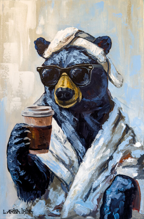 Good morning, black bear! 绘画, 23.6x15.8 in