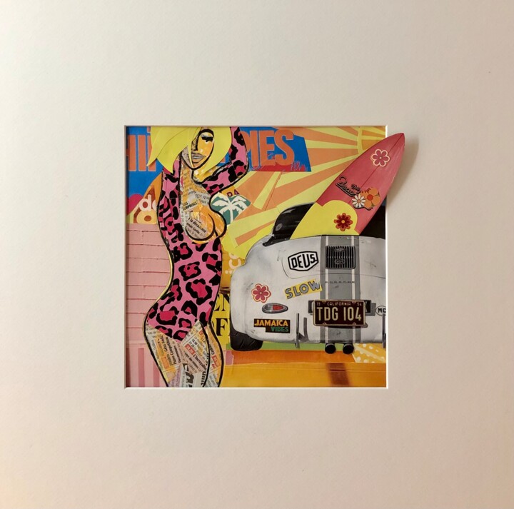 « You drives me crazy » 拼贴, 7.9x7.9 in