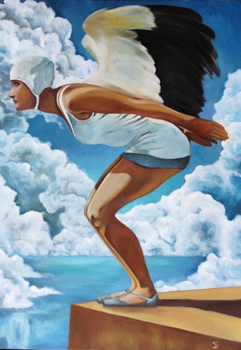 Like a bird in Flight 绘画, 27.6x19.7 in