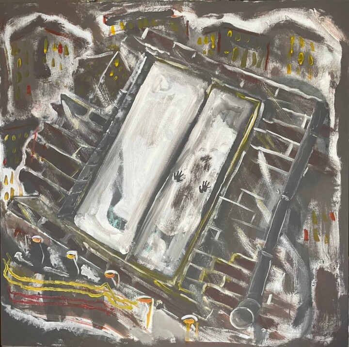 Окно в ноябрь 绘画, 39.4x39.4 in