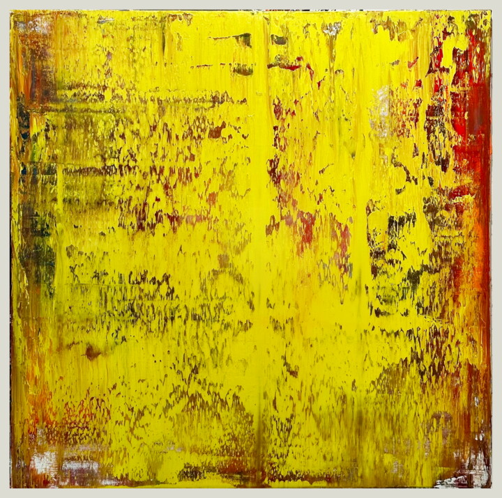 Malerei mit dem Titel "No. 1373_Untitled" von Guido Lötscher, Original-Kunstwerk, Öl Auf Keilrahmen aus Holz montiert