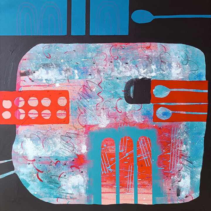 Peinture intitulée "window to the world" par Marcin Waska, Œuvre d'art originale, Acrylique