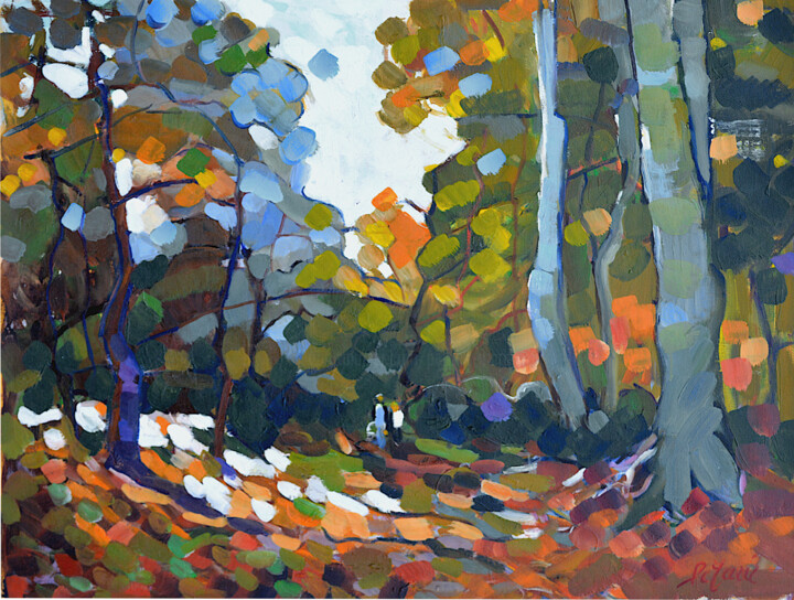 Sous bois en automne Tablo, 19,7x25,6 in