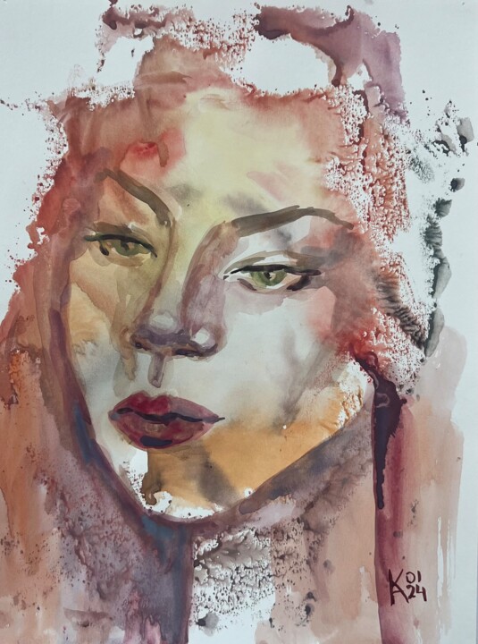 Feminine warm Tablo, 12x9 in