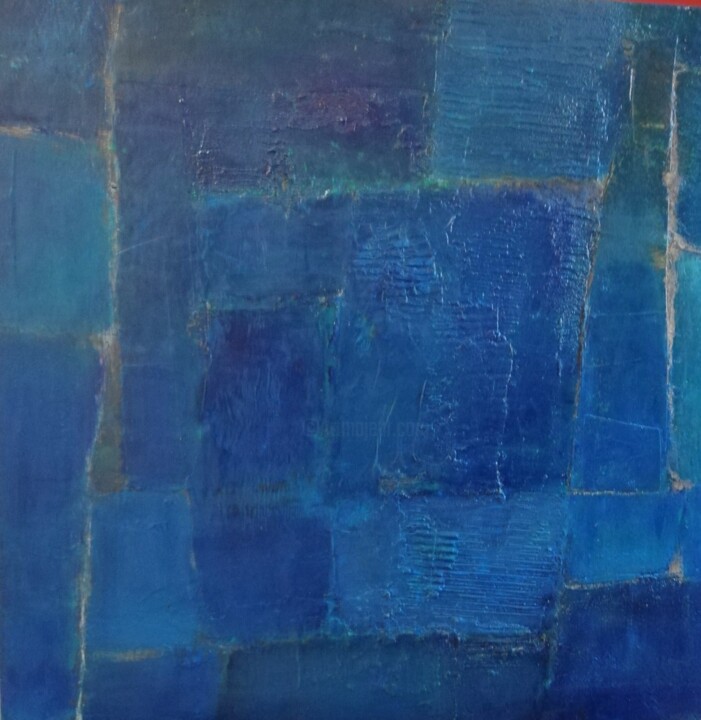 bleus 绘画, 19.7x19.7 in