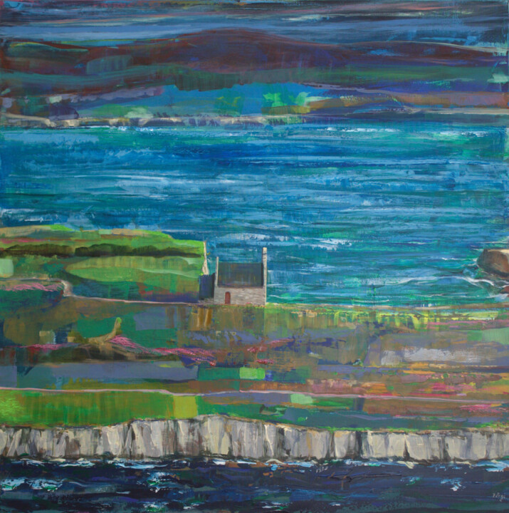 On s’était rencontrés là, au bout du monde. La chapelle nous 绘画, 39.4x39.4 in