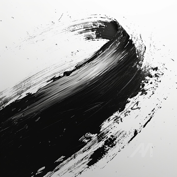 Abstract Black: Blazing Whimsy 数字艺术